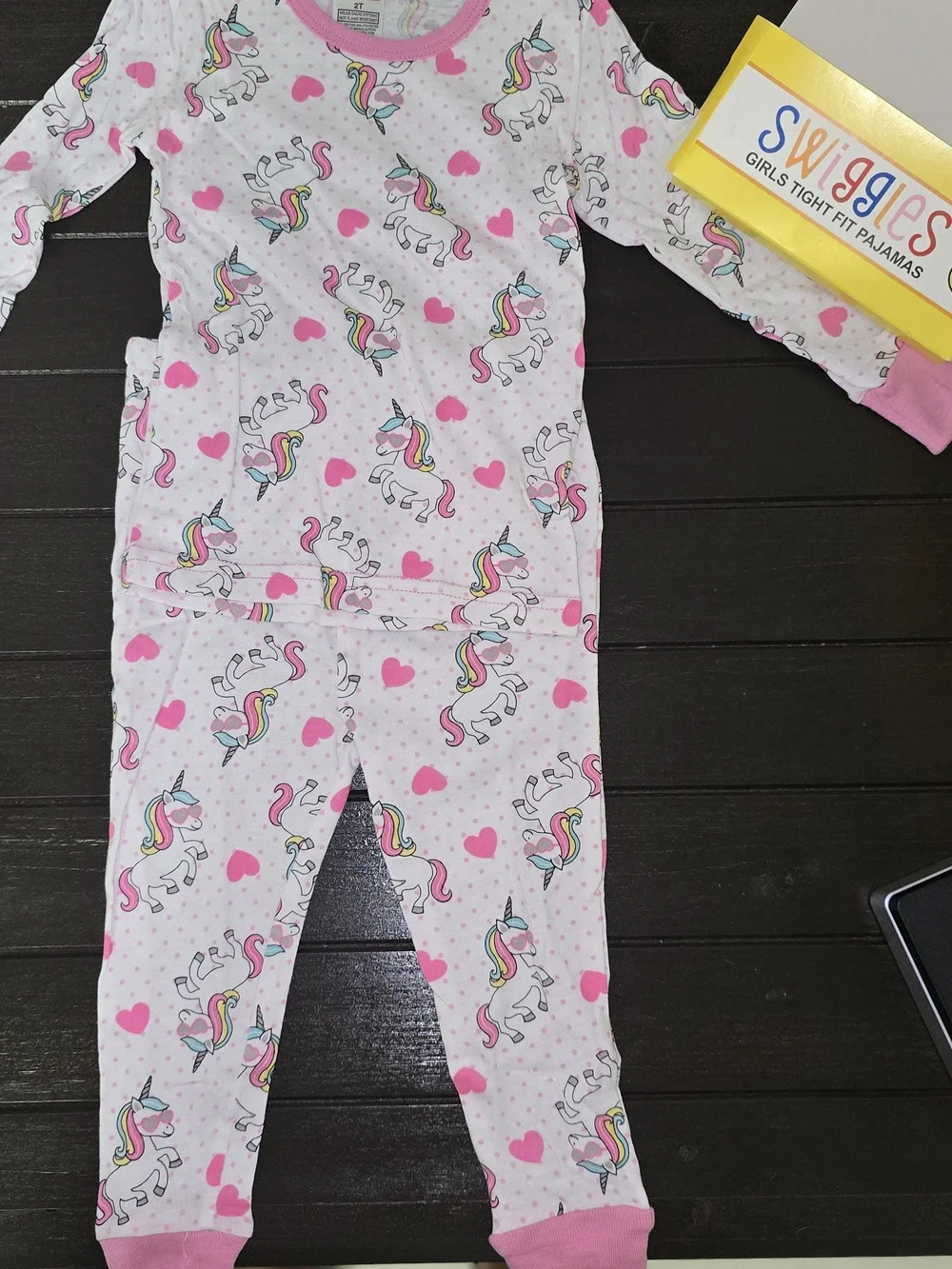 UGG White and Pink Unicorn Kids Pajama Set